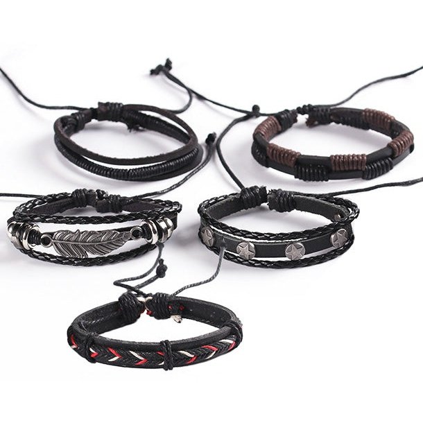 Multi-Layer Leather Wrap Bracelet