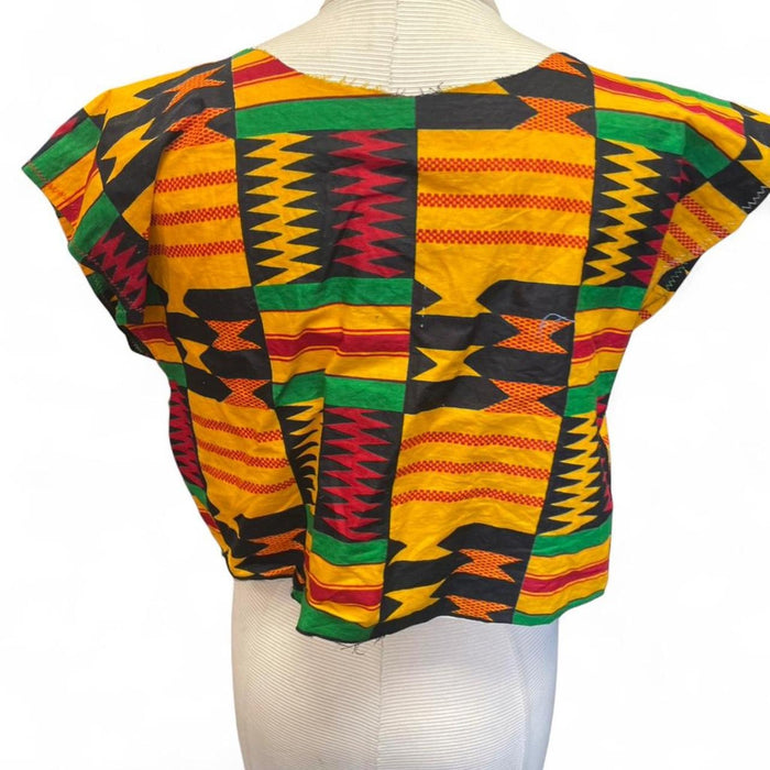 Multicoloured african print top with