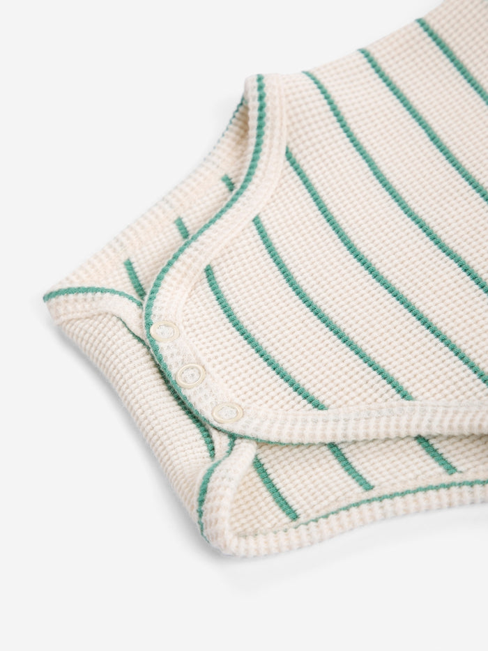Mush Monster stripes body Green - NEWBORN