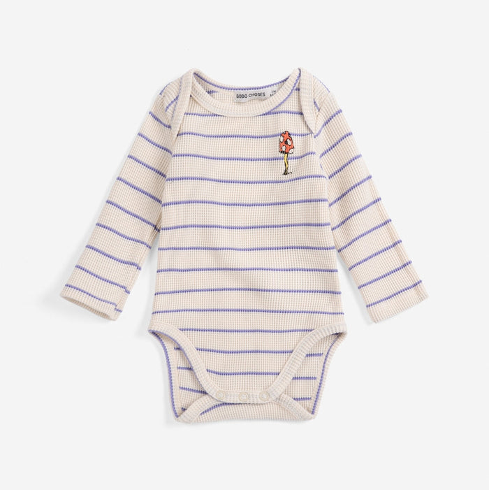 Mush Monster stripes body Lila - NEWBORN