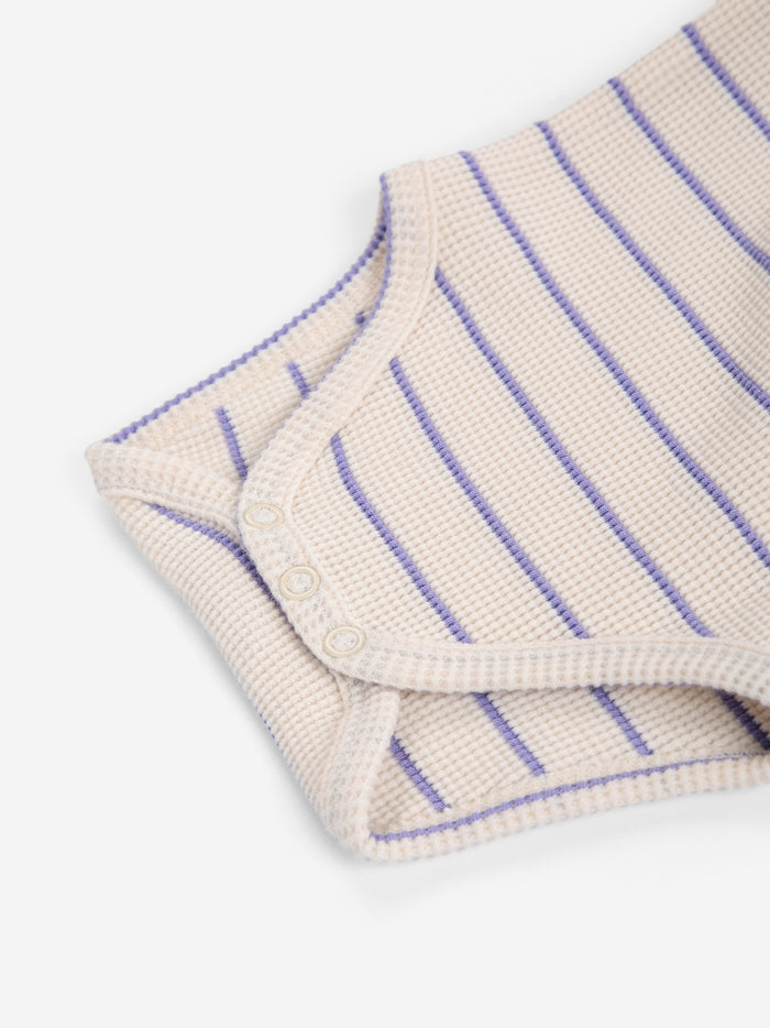 Mush Monster stripes body Lila - NEWBORN