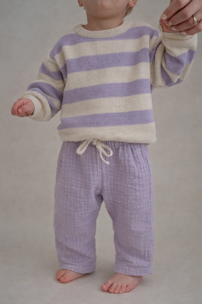 MUSLIN BAGGY PANTS LILAC - BABY