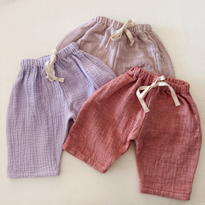 MUSLIN BAGGY PANTS LILAC - BABY