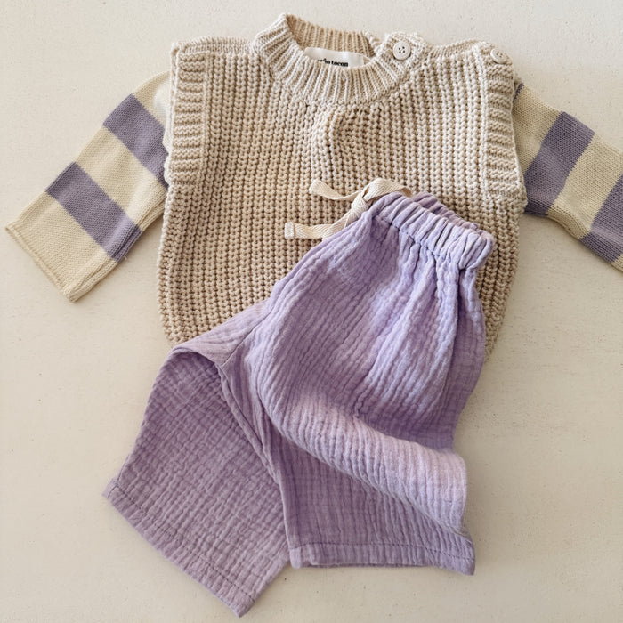 MUSLIN BAGGY PANTS LILAC - BABY
