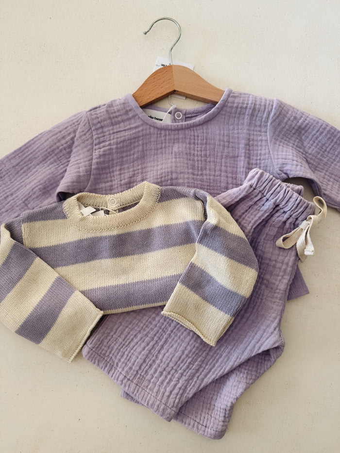 MUSLIN BAGGY PANTS LILAC - BABY