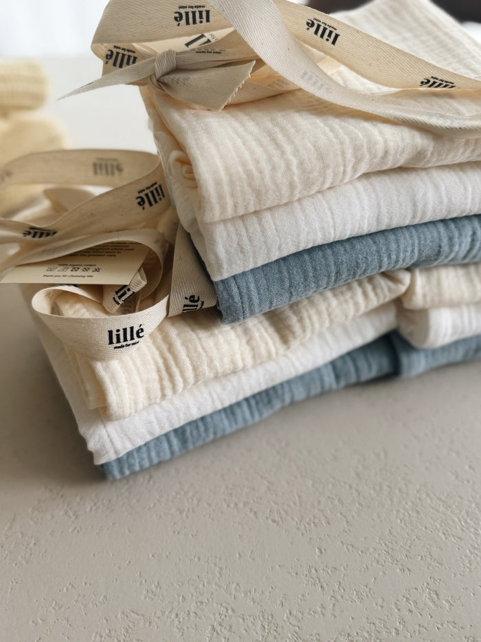 MUSLIN CLOTHS 3 PACK - giftset baby blue