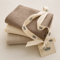 MUSLIN CLOTHS 3 PACK - giftset cappuccino