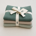 MUSLIN CLOTHS 3 PACK - giftset sage