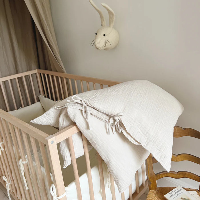 Muslin Junior Bedding - Beige 140x100