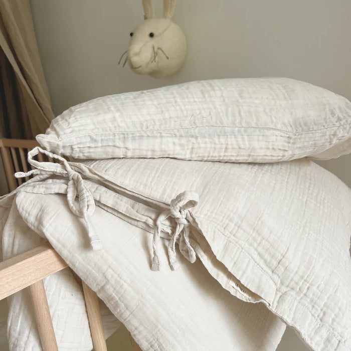 Muslin Junior Bedding - Beige 140x100