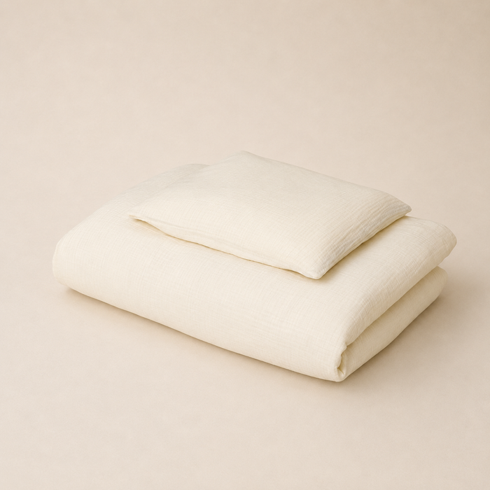 Muslin Junior Bedding - Cream 140x100