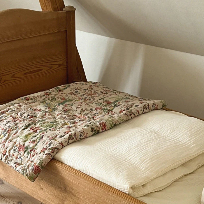 Muslin Junior Bedding - Cream 140x100