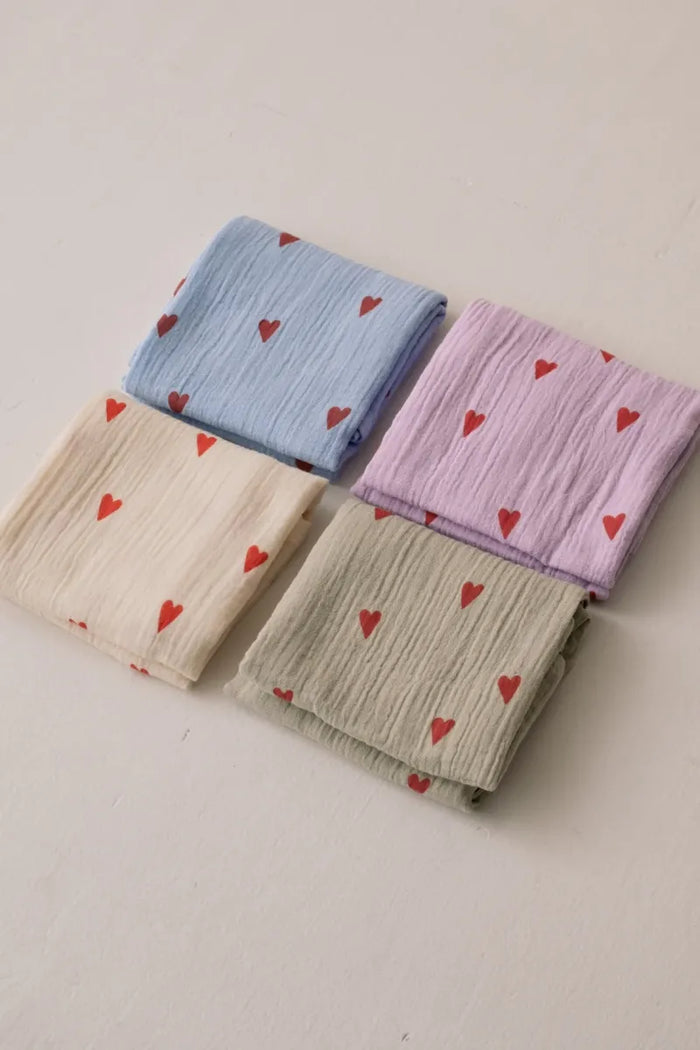 MUSLIN SWADDLE 120x120 - Purple heart