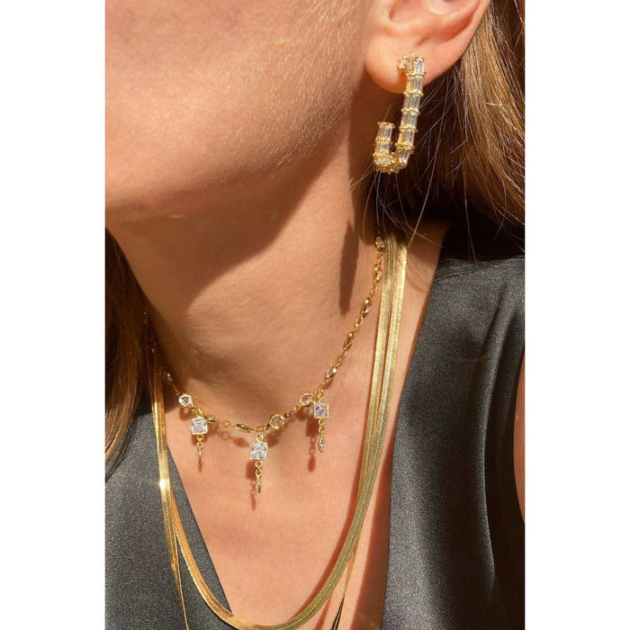 Glam Hoop in 14k Gold Vermeil
