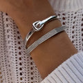 Native Gem Hipster Belt Bangle in Sterling Silver