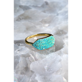 Native Gem ID Ring in Turquoise - Romantiques