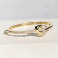 Native Gem Love Knot Bangle in 14K Gold Plated