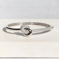 Native Gem Love Knot Bangle in Sterling Silver