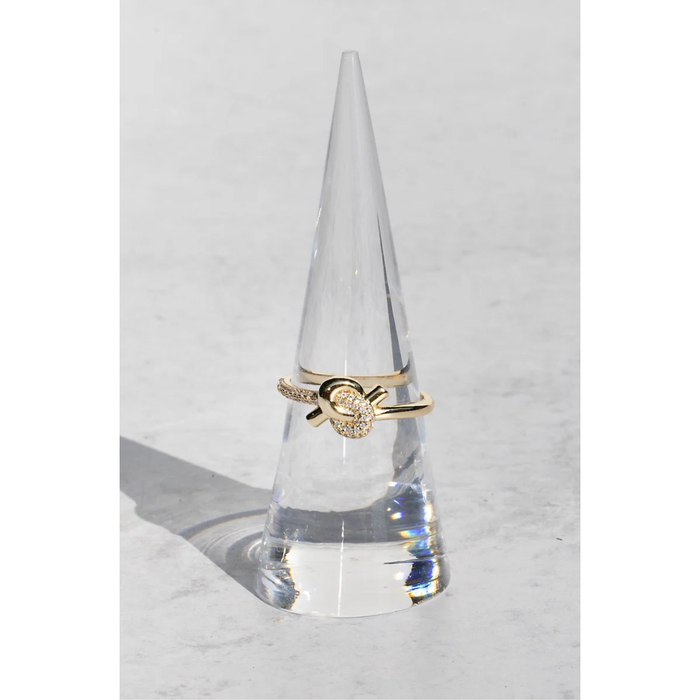 Native Gem Love Knot Ring in 14K Gold Vermeil