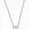 Native Gem Silver Carabiner Necklace