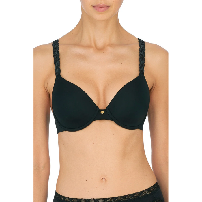 Natori Pure Luxe Custom Coverage Bra in Black - Romantiques