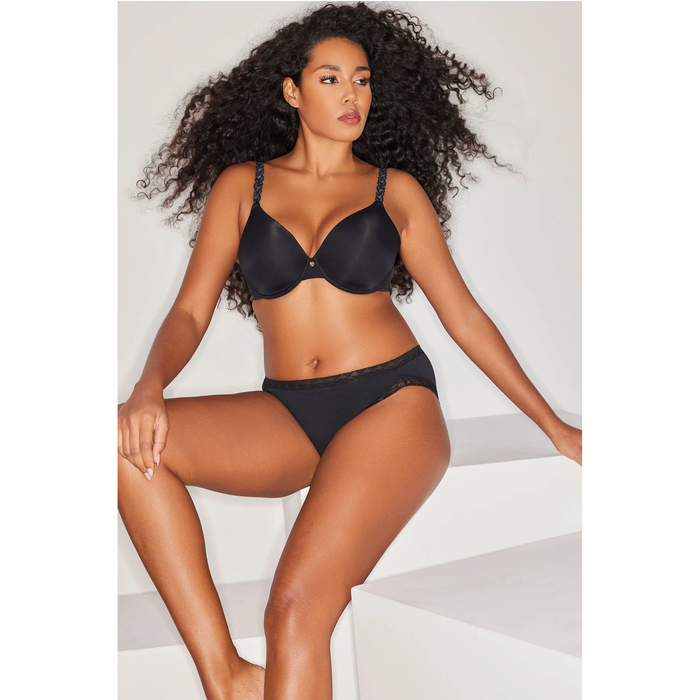Natori Pure Luxe Custom Coverage Bra in Black - Romantiques