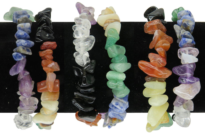 Natural Gemstone Chakra Bracelet, Set
