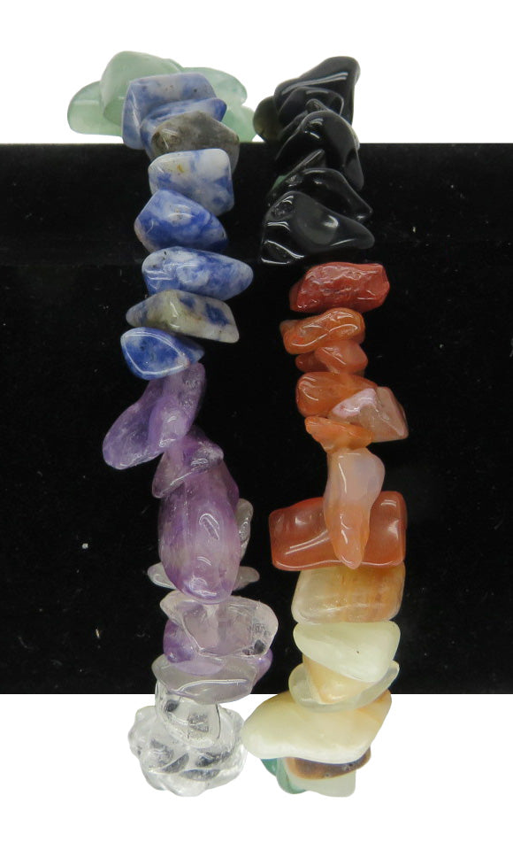 Natural Gemstone Chakra Bracelet, Set