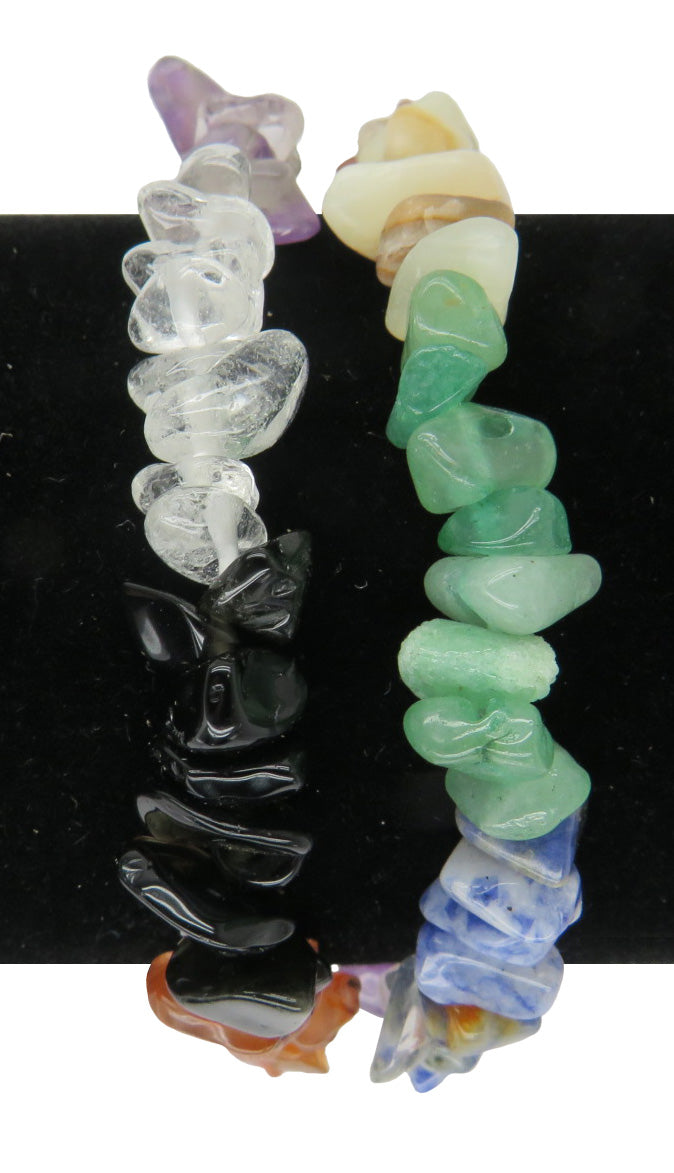Natural Gemstone Chakra Bracelet, Set