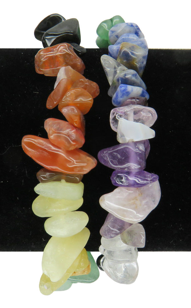 Natural Gemstone Chakra Bracelet, Set