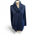 Navy blue cowl neck sweater