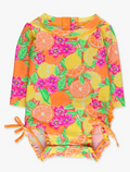 Neon Squeeze the Day Long Sleeve One Piece Rash Guard
