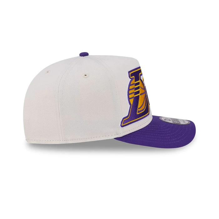 NEW ERA LA Lakers NBA Classic White 9FIFTY A-Frame Snapback Adjustable Cap