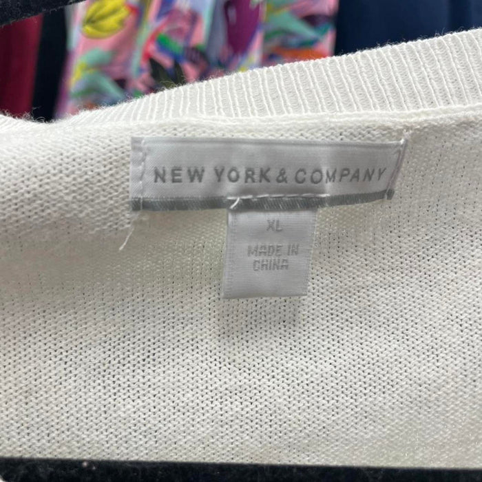 New york company cream cardigan