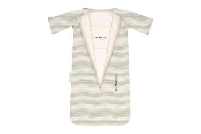 NEWBORN SLAAPZAK COTTON - 0-6m sage stripes