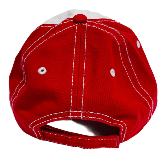 Norway flag on red & white baseball cap