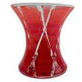Nybro Criss Cross Glass Vase - Chili red
