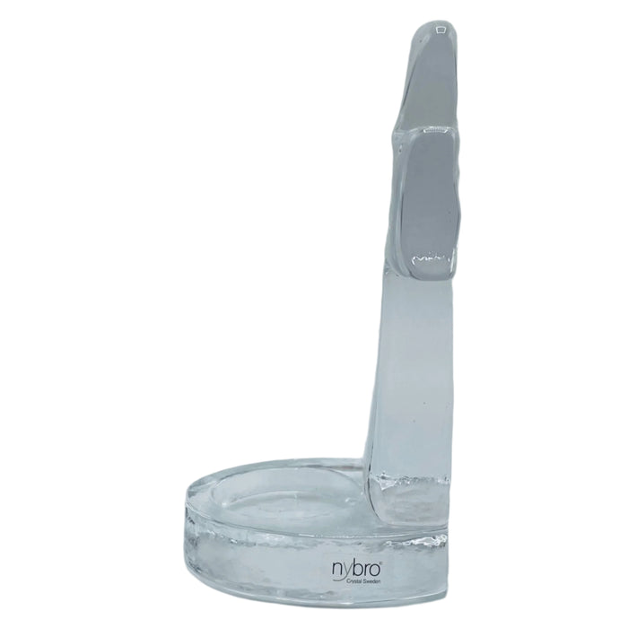 Nybro Glass Block Votive Candle holder - Cross