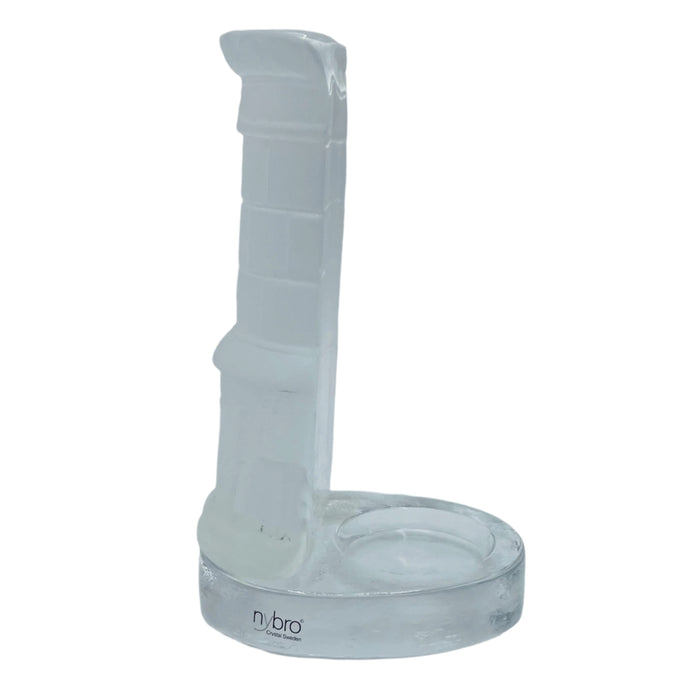 Nybro Glass Block Votive Candle holder - Fireplace Stove