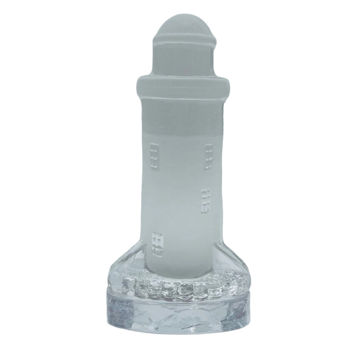 Nybro Glass Block Votive Candle holder - Light house