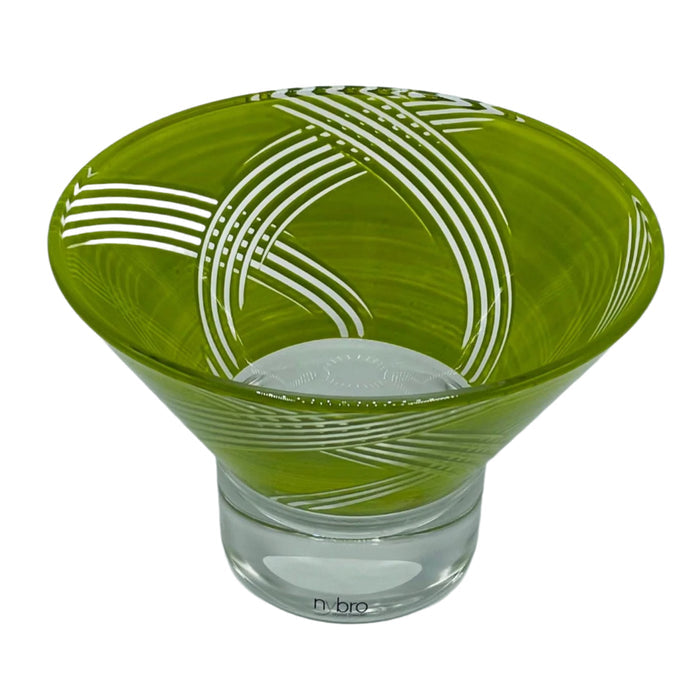 Nybro Jive glass bowl - Lime green