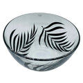 Nybro Leafs glass bowl - Black