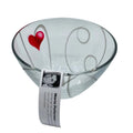 Nybro Life glass bowl with red heart
