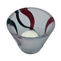 Nybro Molly Glass Votive Candle holder - Black & Red