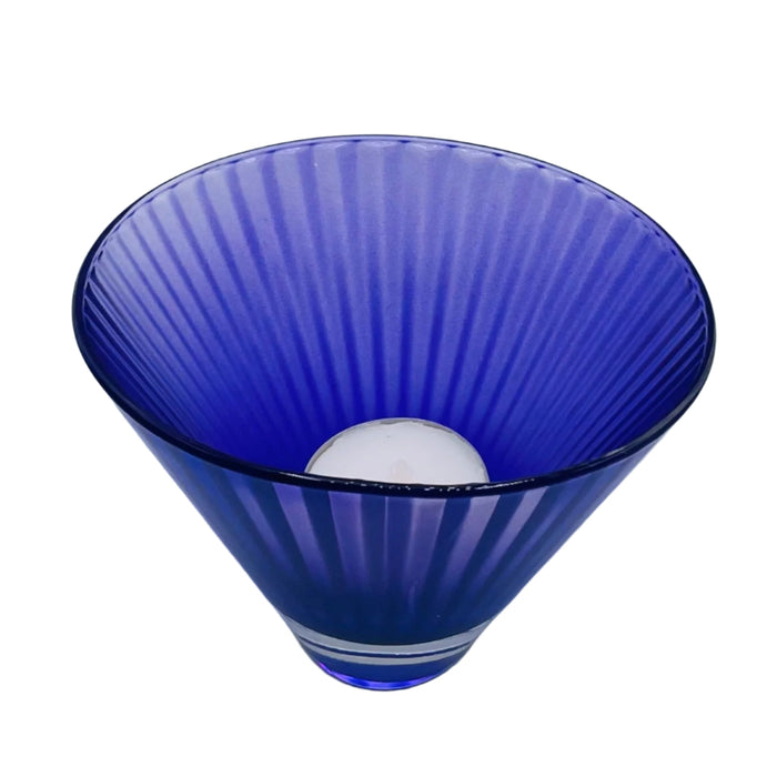 Nybro Optica Glass Votive Candle holder - Iris purple