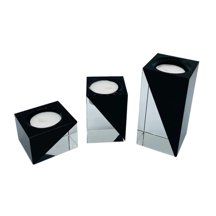 Nybro Passion & Lights Black Magic Glass Votive Candle holders