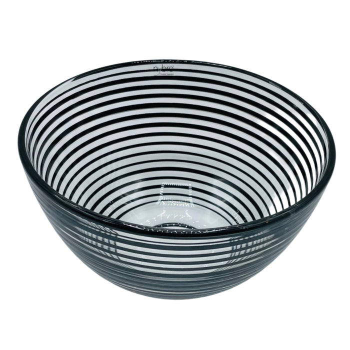 Nybro Spiro Black Glass bowl