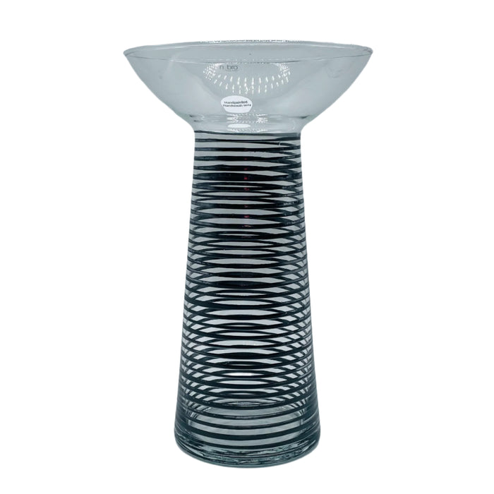 Nybro Spiro Black Glass Vase