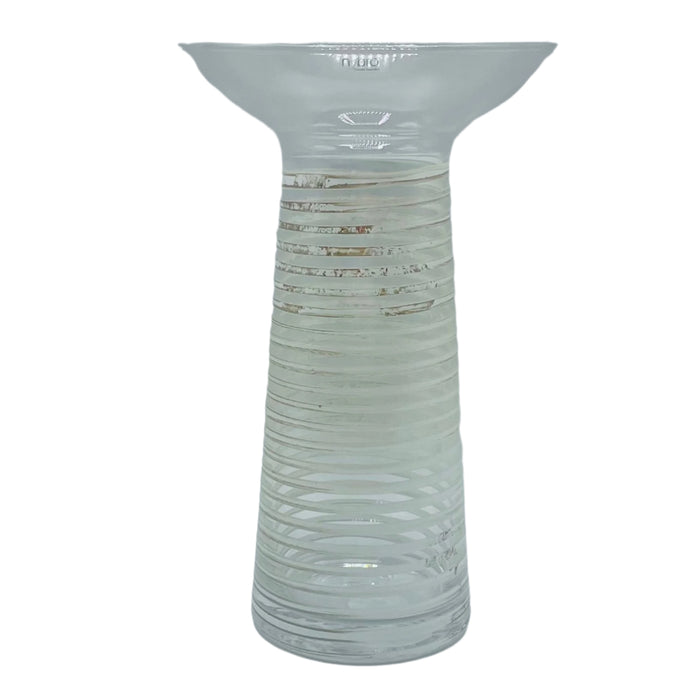 Nybro Spiro Silver/White Glass Vase
