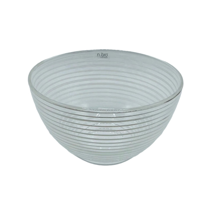 Nybro Spiro White Glass bowl